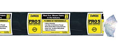 Dewitt P12 12-Feet x 250-Feet 5-Ounce Woven Landscape Fabric Black