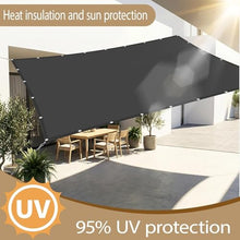 Rectangle Waterproof Sun Shade Sail 18x30 FT Sun Shade Cloth with Grommets,95% UV Blockage Block Fabric Canopy Awning for Outdoor Patio Garden Backyard Carport-Dark Gray