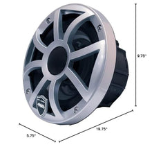 Wet Sounds REVO 8-XSS High Output 8" Marine Coaxial Speaker with RGB Backlighting Silver