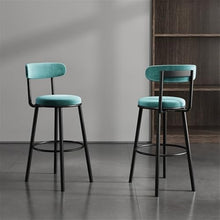 hezhuhe2258 Bar Chair Bar Stool Iron High Chair Household Reclining Multicolor Optional 75cm(Black)