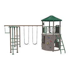 Lifetime Adventure Tower Deluxe Swing Set Playset Earthtone