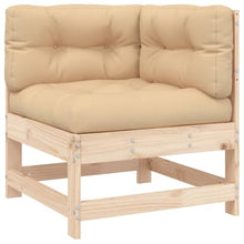 WXGTBKPR 4 Piece Patio Lounge Set with Cushions, Solid Pine Wood Outdoor Garden Furniture for Backyard, Terrace, and Patio Seating, Brown