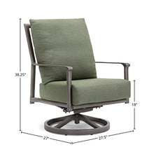 Winston Aspen High Back Swivel Rocker Lounge Chair Green