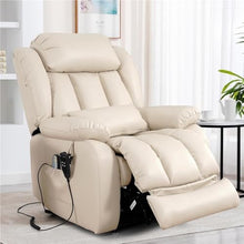 HTERWQEA Dual Motor Power Lift Recliner with Massage Heat and Lumbar Pillow