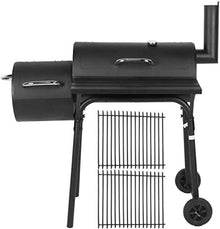 qiuqiu Charcoal Barbecue Grill Smoker Outdoor Garden BBQ Trolley with Wheels and Temperature Gauge for Camping Picnic Party Barbecue Charcoal Portable BBQ Grill Garden