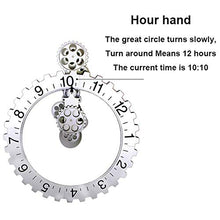 TGBHM Wall Clock Garden Clocks Outdoor Waterproof, Retro Gear Outdoor Clocks for The Garden Wall Mounted Craft Art Big Hanging Tooth Wall Outside Clock Swimming Pool Living Room Bathroom Kitchen Me