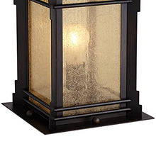 Hickory Point 16 1/2" Walnut Bronze Pier Mount Light Fixtures Set of 2