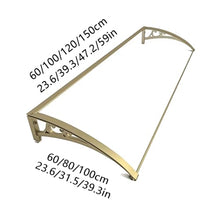 Outdoor Aluminum Patio Umbrella, UV Protection Weather-Resistant Polycarbonate Canopy Sunshade for Windows & Doors Entrance, Durable & Stylish Awning