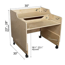 Contender Kids Computer Desk with Rolling Casters Natural