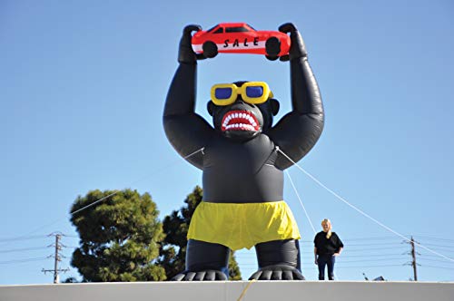 CarBowz Giant Inflatable 20-Foot Tall Black Advertising Blow Up Gorilla with Blower Kit