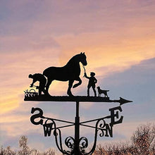 Weathervane Farm with Roof Mount Weathercock Wind Direction Indicator Retro Metal Weather Vane Garden Creative Wind Vane Stainless Steel Home Decor Ornament Gift (Style 2) (Style 1)