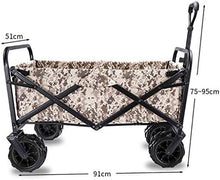 Shopping Cart Folding Garden Trolley Cart Heavy Duty Wagon Multi-Function Shopping Cart for Outdoor Camping Beach Supermarket Handcart