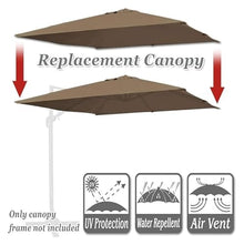XIYYANUS Garden Umbrella Replacement, For Offset Patio Umbrella 8ribs Outdoor Sunshade(Gris,4x300CM/13x9.8ft)