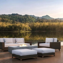 Lakeview Cascata Bay 4 66-Inch Propane Rectangle Fire Pit Table - Pewter - SCPH-408-4LP