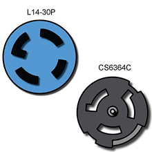 Iron Box L14-30P to CS6364C Power Cord Plug Adapter - 10 Foot, 125/250V, 10/4 SOOW Cable, 4-Pin, Part # IBX-6112-10