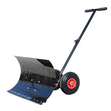 Two-Wheeled Snow Plow Thickened Hand-Push Wheeled Portable Snow Plow and Snow Removal Tool Cart Single Pole Double Pole (Single Pole)
