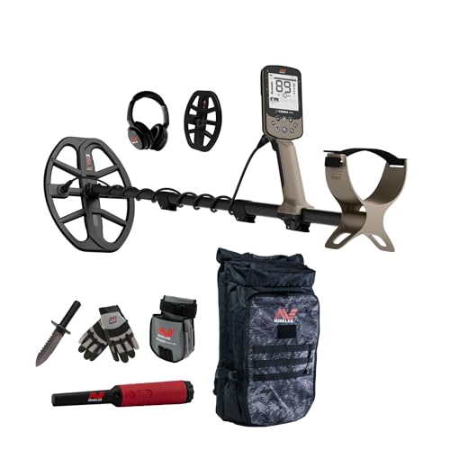 MINELAB X-Terra Elite Expedition Pack Bundle, Includes Metal Detector, Two Coils, Wireless Headphones, PRO-FIND 40 Pinpointer, Backpack, Digging Tool, Finds Pouch, and Gloves