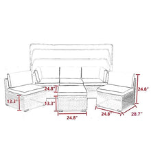 YWMLFZ Outdoor Sunbathing Rattan Sofa Steel Chaise Metal Chair Modular Sectional Sets with Roof