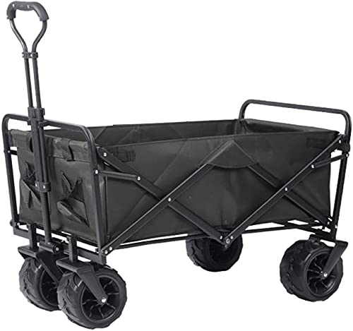 Outdoor Folding Utility Wagon Wagon Collapsible with Wheels Heavy Duty Outdoor Cart for Camping Garden Beach with Cup Holders Load-Bearing 90kg / 198lbs (Color : Style 7)
