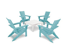 POLYWOOD Quattro 5-Piece Adirondack Chair Conversation Set