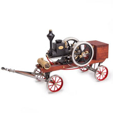 RETROL HM-01 Engine Model, 4-Stroke Horizontal Stationary Hit And Miss Engine Model With High/Low Speed Gear Lever (KIT) + Metal 4-SWheel Transport Cart + Accessory Triad + (CDI Igniter + Spark Plug)