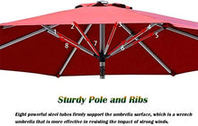 USZWBY Outdoor Garden Parasols White Garden Parasol 2.7m,Outdoor Sun Shade Umbrella with Crank Handle & Tilt Function,for Beach/Pool/Patio,UV Protective Without Base