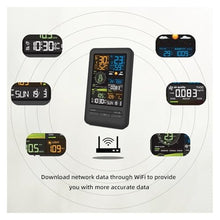 CVGfko WiFi Tuya Weather Station Alarm Color Digital Hygrometer Thermometer Wind Speed Direction Rainfall Light Index Air Quality Meter