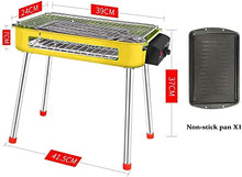 Barbecue Grill 2-in-1 Electric Charcoal Dual Purpose Grill Carbon Grill High Temperature Protection Disassembly with Replaceable Grill Grid Pan with Food-Grade Non-Stick Coating Easy