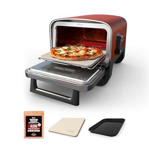Ninja Woodfire Oven & Smoker, 8-in-1, Heats to 700°F, Terracotta Red, OO101