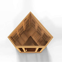 Maxxus 3 Per Low EMF FAR Infrared Carbon Corner Canadian Red Cedar Sauna