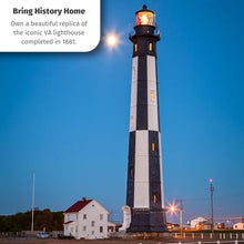 DutchCrafters Decorative Wooden Lighthouse, Standard Light Bulb, Cape Henry Style - Amish Made in USA (Green/White, 6 Foot)