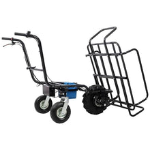 KEIKI Electric Transportation Cart, 24V DC 350W Motor Powered Utility Garden Wagon Dump Cart, 265 lbs Load Capacity with Metal Handle & 16" Track Wheels, Yard Cart & Wagons for Lawn