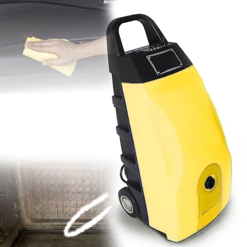 ZenHailure High Performance 2500w Jet Steam Washer,Compact Portable Build with Large 3.5l Reservoir,Fast 40s Warm-Up Time and Six Cleaning Attachments,Ideal for Driveways,Vehicles Yellow