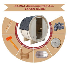 TaTalife Outdoor Barrel Steam Sauna, Backyard Wooden Sauna Room