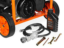 WEN DF430X 4375-Watt Dual Fuel Portable Generator with Wheel Kit and CO Shutdown Sensor, Black