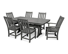 POLYWOOD® Vineyard 7-Piece Dining Set with Trestle Legs in Slate Grey