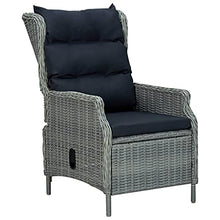 AJSEOYBS Outdoor Patio Set,Outdoor Garden Furniture,9 Piece Patio Dining Set with Cushions Poly Rattan Light Gray,for Deck, Patio, Garden, Poolside, Backyard