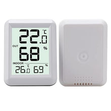 Indoor and Outdoor Temperature and Humidity Meter Household Dry and Wet Digital Display Room Temperature Table (D 6 * 7.5 * 2cm)