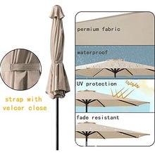 Outdoor Table Market Umbrella 1PCS Garden Parasol Umbrella, Tilting Sun Shade Umbrella, With 8 Sturdy Ribs Waterproof Sun Protection Sun Umbrella, Ideal For Commercial And Residential Use, Sunshade S