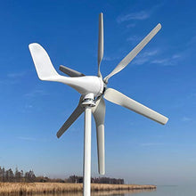 NINILADY 600w Wind Turbine Generator 12V 24V Free Alternative Energy Windmill Turbines with MPPT Controller 6 Blades (12V with MPPT Controller)