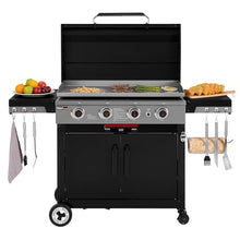 Royal Gourmet GB4008B 4-Burner Gas Griddle, Recessed Fry Zone, Camping