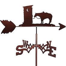 Metal Weather Vane Horse Retro Farm Scene Weathervane Garden Stake Wind Direction Indicator with Anti-Rust Coating Roof Courtyard Decor Wind Vane (Style 5) (Style 1)