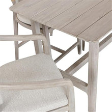 Kosas Home Dawn Transitional Teak Wood Outdoor Counter Table in Matte Gray