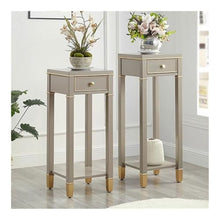 WOAITIANTIAN Vase Stand Modern Light Luxury Decorative Plant Stand, with Drawer Double Wood Display Base(Small)