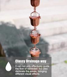 YUSIWOAL Decorative Rain Chain for Gutter Downspout, Diverts Water Flow for Garden, Front Door, Balcony, and Corridor(4 m (13ft))