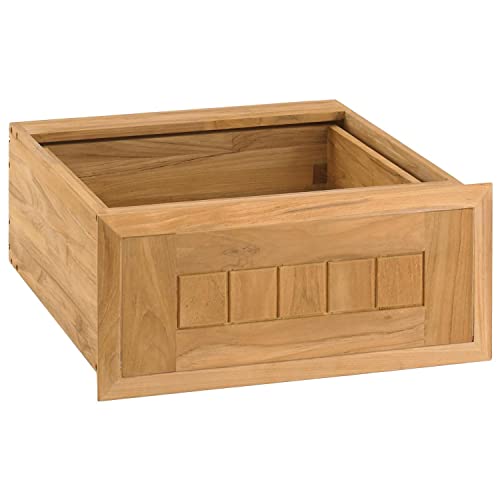 Pacific Teak Cottage 18-Inch Teak Wood Single Access Drawer - UD1-18C