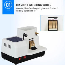 UYCVT Optical Lens Edger Grinder Machine - Professional Hand Cutting Equipment with 3 Polishing Wheels for Glass Processing