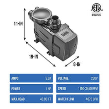 Blue Wave FlowXtreme PRO VS 230V Variable Speed In-Ground Pool Pump Black