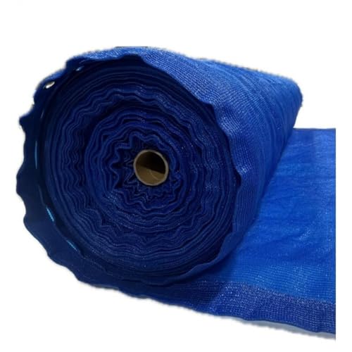 Farm Plastic Supply - Blue Shade Sail Hemmed and with Grommets - 80% - Mesh Fabric for Patio Shade, Garden Shade Sail, Sun Shade, Shade Canopy, Garden Sun Block, Wind Screen, Shade Cloth (6' x 125')
