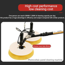 Solar Panel Cleaning Brush Extendable Rod Water Hose Fed Brush Tall Windows Cleaning Brush Telescoping Spray Brush for Cleaning Solar Panel, Roof, Pool, RV,5.5m(18ft)